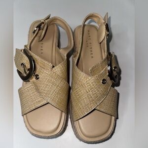 Marc Fisher Women's Renda Slingback Espadrille Platform Wedge Sandal